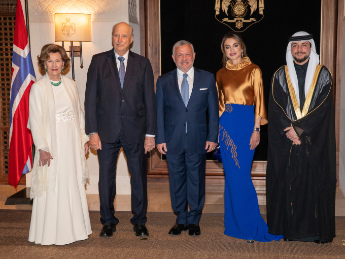 I kveld held Kong Abdullah og Dronning Rania ein bankett i høve statsbesøket. Foto: Tom Hansen, Hansenfoto.no